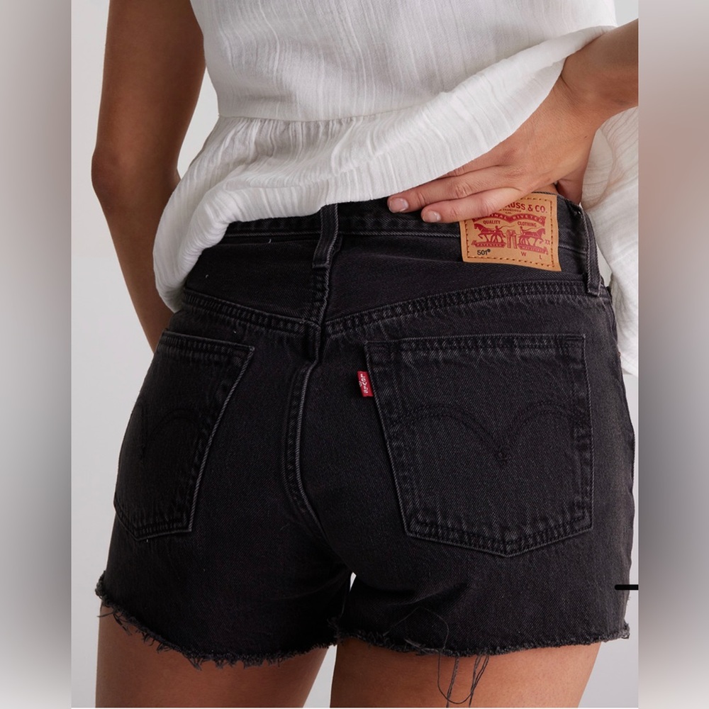 Black Levi 501 Denim Shorts